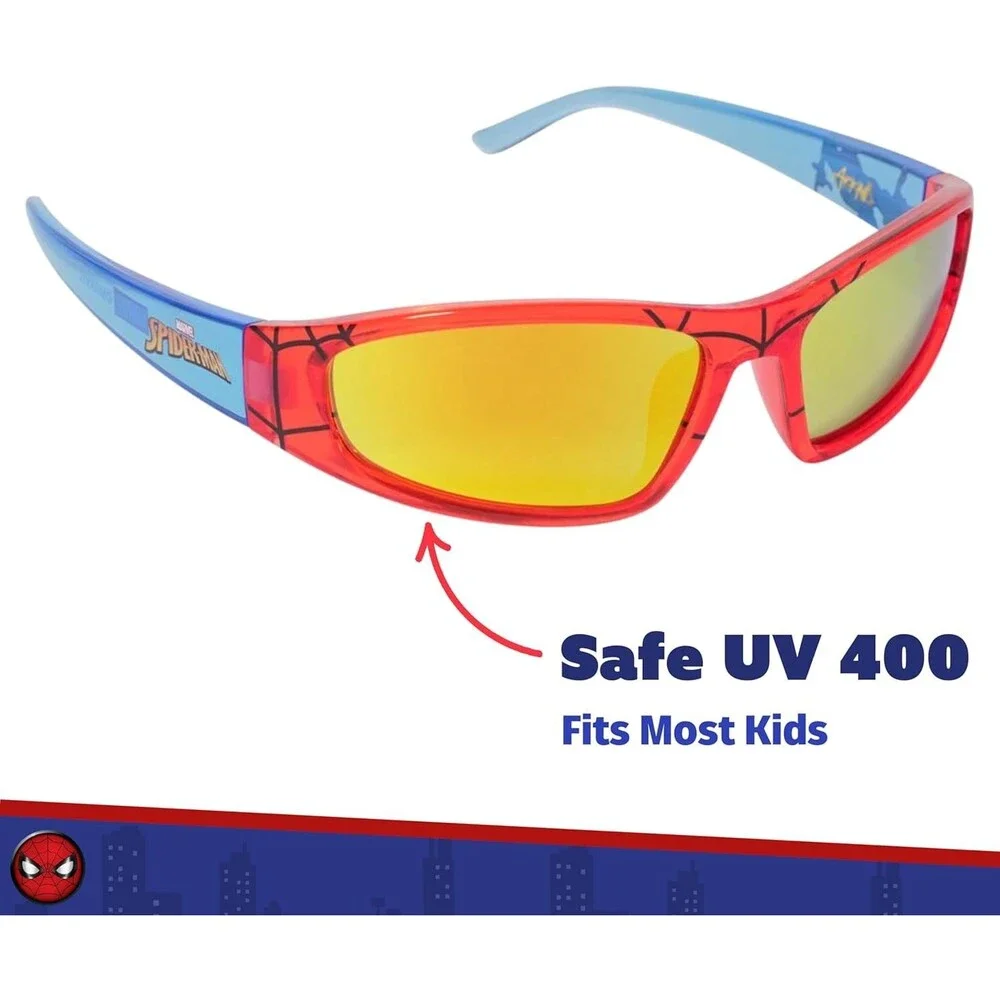 Marvel Spider-Man Boys Red Sport Sunglasses *Case Included*
